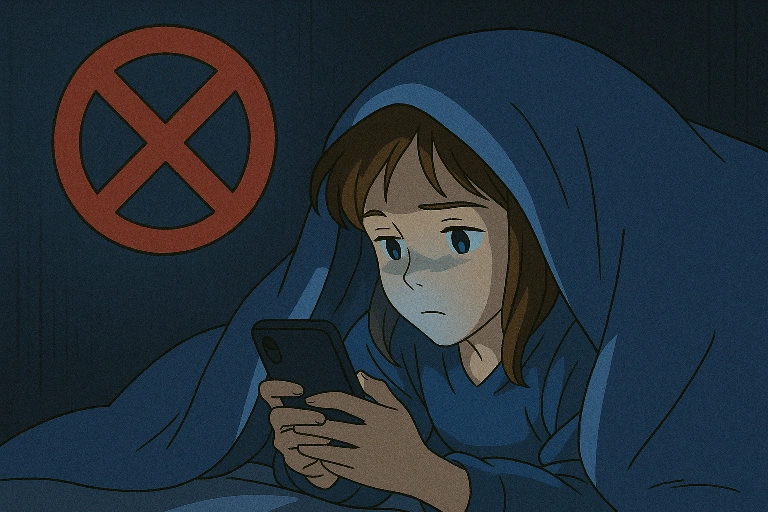 Avoid screens 1 hour before sleep