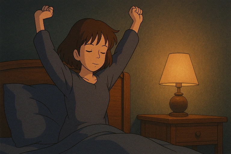 Try gentle stretches before bed